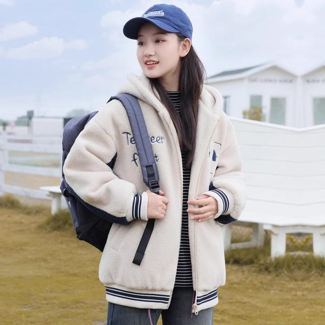 Women's lamb wool coat, autumn and winter clothing