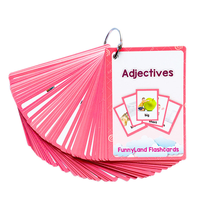 儿童英语形容词单词卡片幼儿启蒙早教闪卡英文宝宝小学生点读卡_虎窝淘
