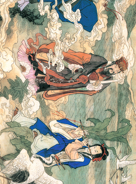 八仙过海仿古装饰画临摹画稿古画