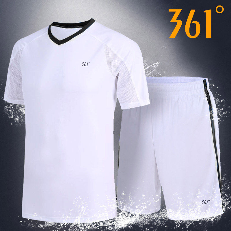 361 Sports Set Men's 361 Degrees Two Piece Set 2020 Summer New Short Sleeve Shorts Breathable Quick Drying Basketball Shirt Men's