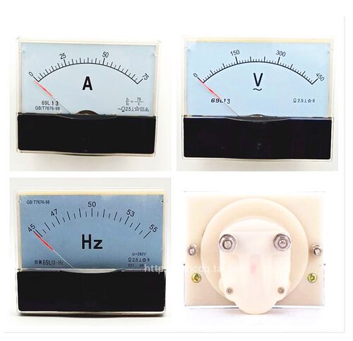 发电机仪表69L13-500V100A55HZ380V指针电压表电流表频率表赫兹表 - 图0
