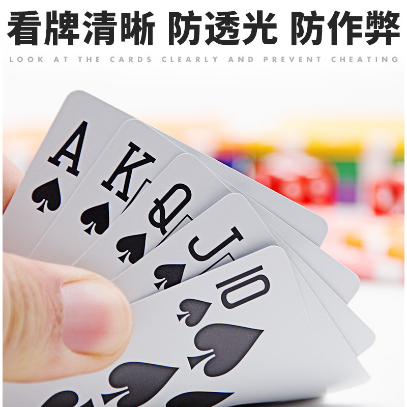 全塑料扑克牌便宜批pvc磨砂创意桥牌防水补卜克牌可水洗成人梭哈 - 图0