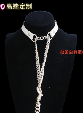 SAD高端定制窒息项圈男m牵引绳女小狗定制刻字k9挂牌脖圈情调颈带