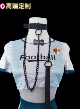 SADO高端定制圆环黑色项圈女m锁骨链颈带情侣牵引绳刻字定制k9牌