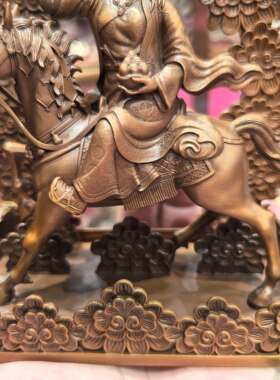 阿企佛母/阿企秋吉卓玛/骑马阿企佛母/阿奇佛母/15cm红铜佛堂佛像
