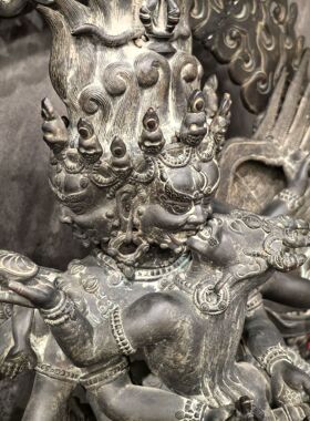 ‌黑鲁嘎/嘿噜嘎/黑如迦/Heruka/56cm尼泊尔纯手工老佛像