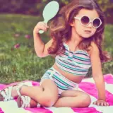 限时特价 j*anie j*ack现货新款JJ女童儿童连分体游泳衣防晒温泉i