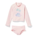 限时特价 j*anie j*ack现货新款JJ女童儿童连分体游泳衣防晒温泉i