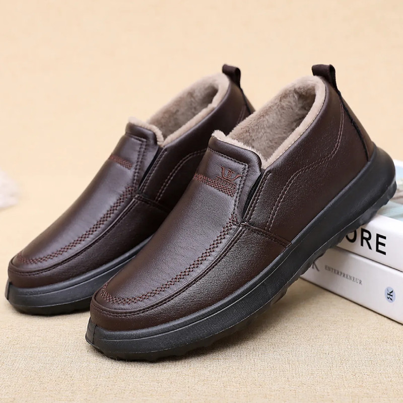 冬季老北京布鞋男棉鞋加绒保暖男士休闲皮鞋软底防滑中老年爸爸鞋,淘宝优惠券,粉丝福利购,淘宝优惠卷