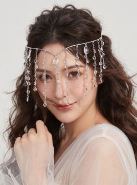 新娘编发流苏金合发梳民族风