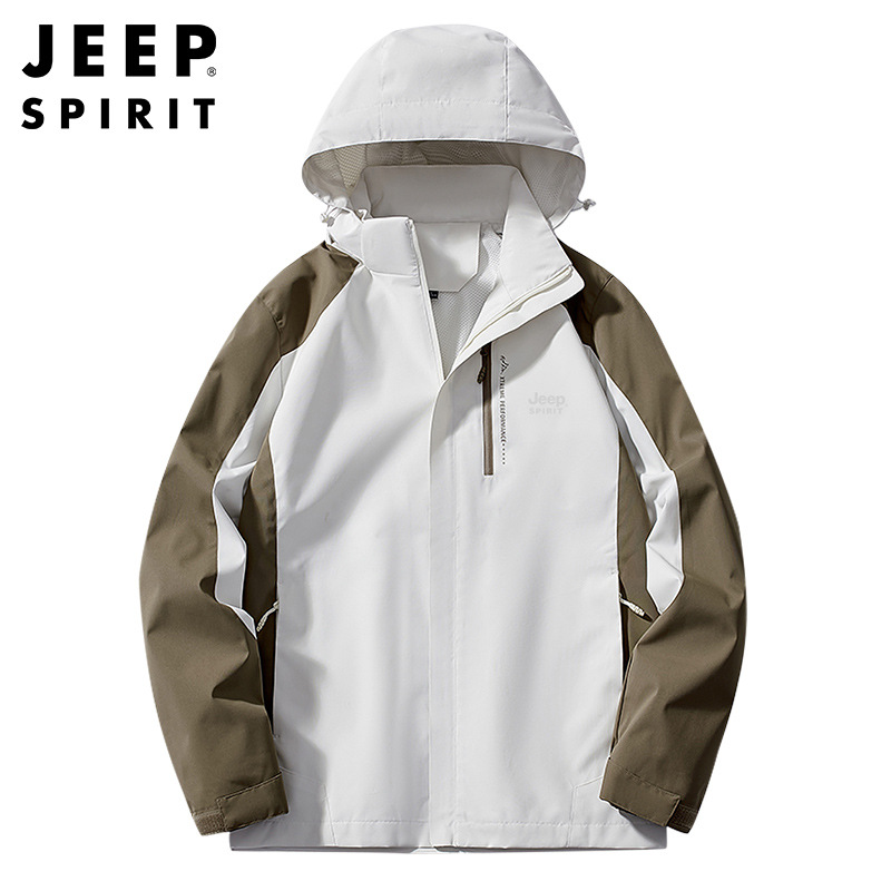 JEEP SPIRIT 秋冬款男士时尚休闲夹克户外冲锋衣外套男JC7288