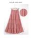 Pleated skirt, mid-length skirt, spring and summer slimming plaid skirt