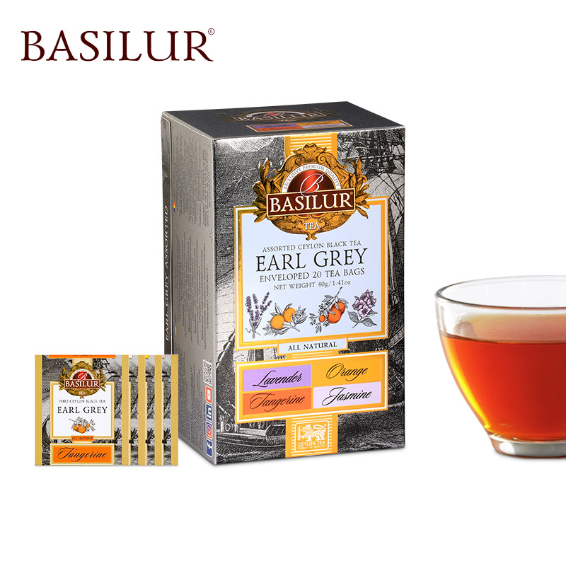 BASILUR宝锡兰薰衣草 橙子 柑橘 茉莉味伯爵红茶茶包四味混合装,淘宝优惠券,粉丝福利购,淘宝优惠卷