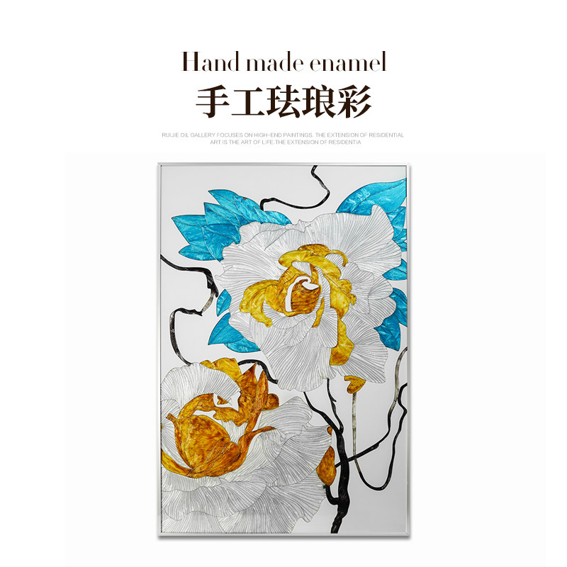 珐琅彩装饰画 珐琅彩画是什么？现代轻奢玄关装饰画的工艺渊源揭秘🎨 - 好物爆料- 淘江湖