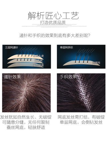 递针头顶补发片发女真发法式刘海无痕假发片遮盖增发量自然蓬松 - 图0