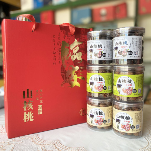 2025年新货临安山核桃6罐装礼盒装特好剥小核桃仁坚果孕妇零食 - 图0