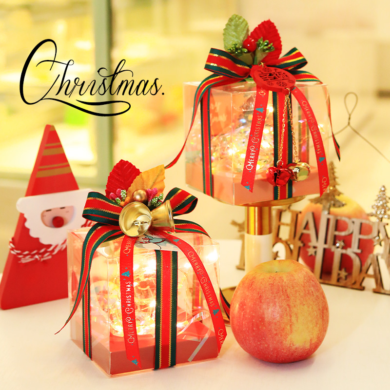 圣诞果盒透明混搭圣诞苹果包装平安夜巧克力苹果礼盒平安果包装盒 - 图1