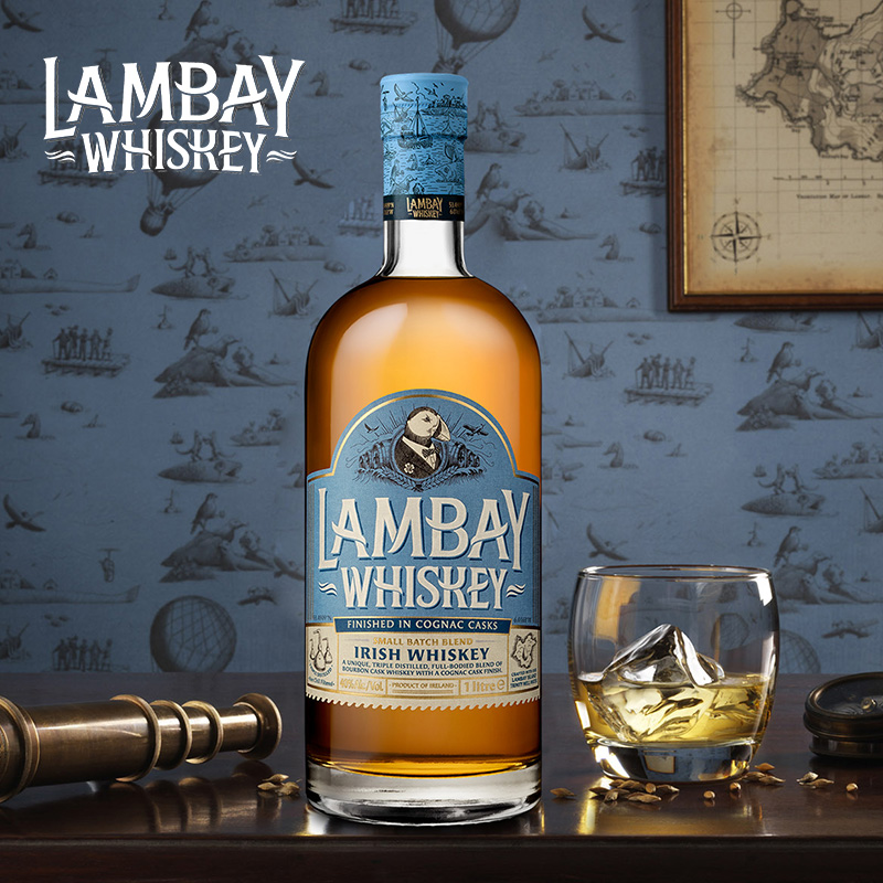 CAMUS卡慕蓝嵌爱尔兰威士忌1L Lambay Irish Whiskey Blend - 图1