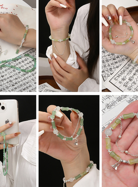 晕染洒金竹节珠手工琉璃diy