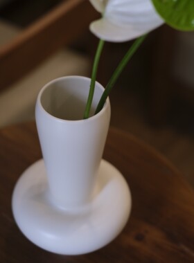 花瓶花器融白陶瓷中式