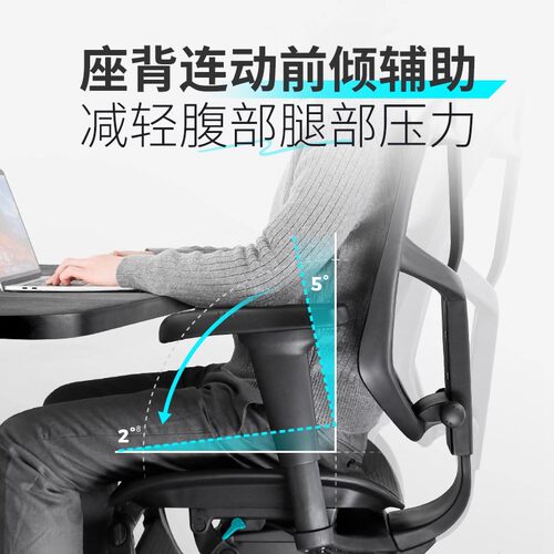 保友金卓B雄鹰高配版人体工学椅子电脑办公职员护腰透气网椅 - 图3