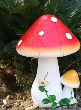 仿真大号蘑菇工艺品摆件阳台庭院装饰超大蘑菇户外园林景观摆件