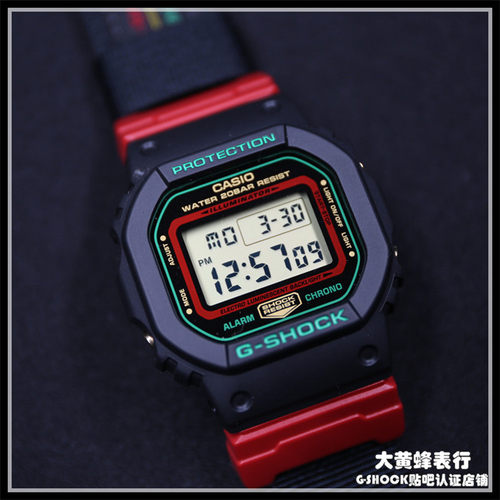 卡西欧G-SHOCK复古男女运动防水手表DW-5600BBN DW-5600THC/THS-1 - 图1