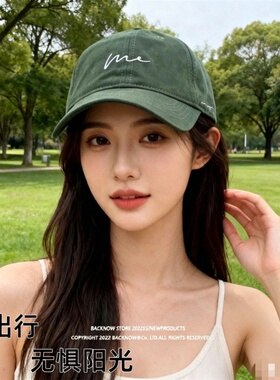酒红色大头围帽子棒球帽鸭舌帽大脸显脸小宽帽檐女加大加深顶红色