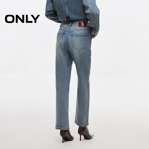 【天丝】ONLY2026春季新款休闲高腰显瘦舒适男友九分小个子牛仔裤 - 图2
