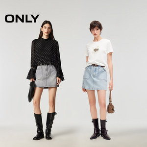 ONLY2026夏季新款设计感立体大口袋挺阔A字牛仔裙短裙半身裙女
