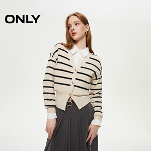 【所有女生的衣橱直播间】ONLY翻领针织衫/落肩V领开衫