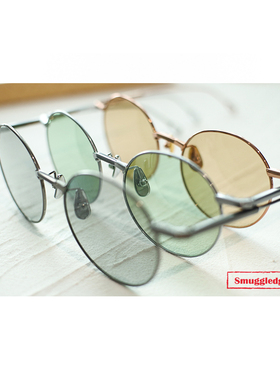 日系果冻色圆框纯钛ASTON墨镜