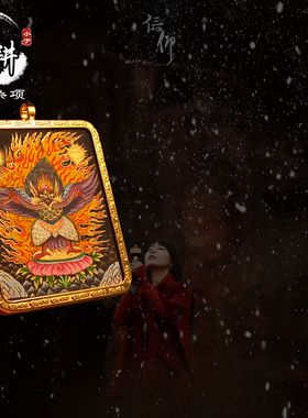 手绘小唐卡青海随身生肖吊坠