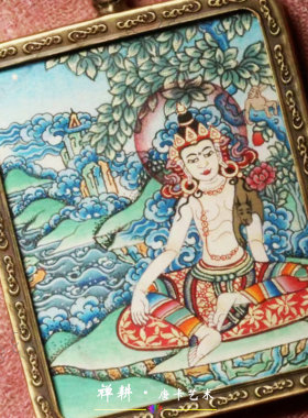 男女棉布手绘微唐吊坠