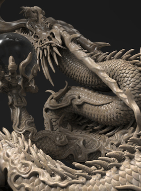 奥格瑞玛铜龙水晶球摆件雕像桌面