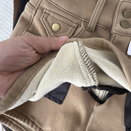 韩版冬季加厚绒复古牛仔风高腰A字半身短裙女显瘦包臀百搭裙子潮 - 图2