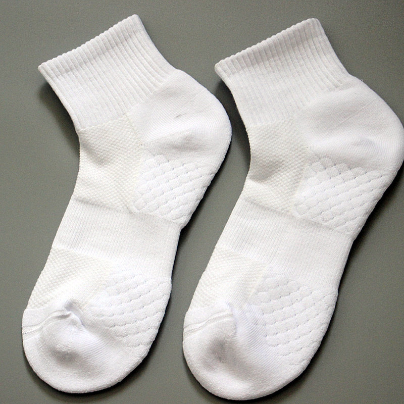 无骨毛巾底袜子男士短袜男生纯黑白纯棉按摩底毛圈加厚运动毛巾袜,淘宝优惠券,粉丝福利购,淘宝优惠卷