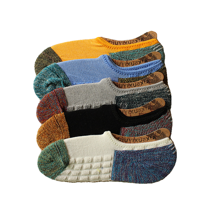 袜子男士船袜毛巾底浅口防滑不掉跟隐形袜夏季纯棉彩色夏天男短袜,淘宝优惠券,粉丝福利购,淘宝优惠卷