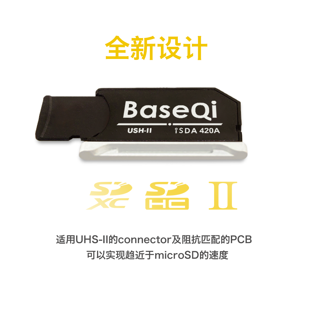 BaseQi苹果MacBookPro2021/2022系列铝合金神隐转接卡microSD卡套-图3