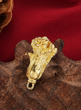 黄铜富贵白菜吊坠创意百财钥匙扣包包配饰男女通用汽车钥匙扣挂件