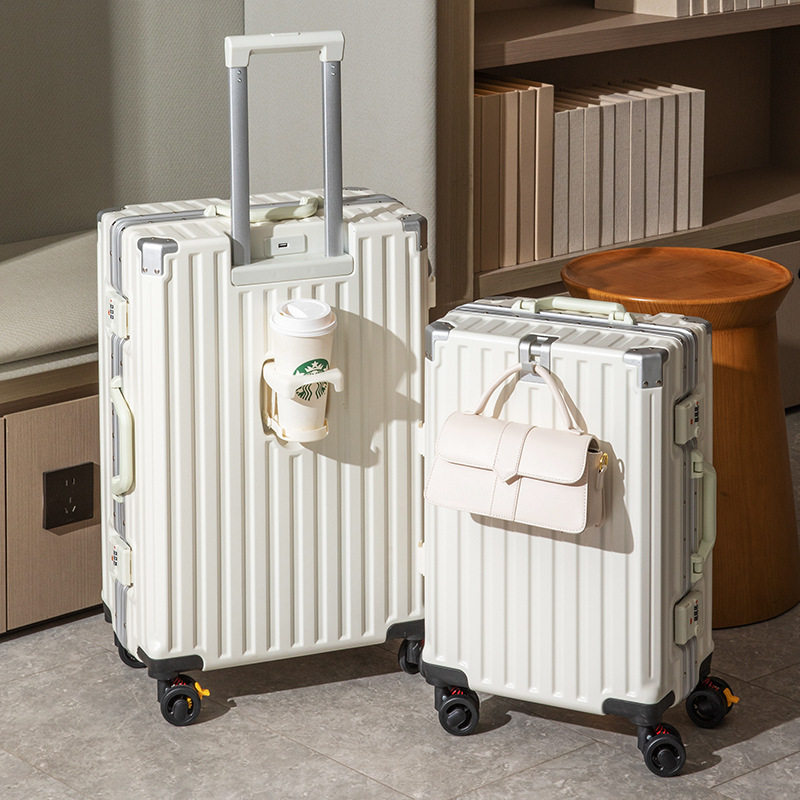 多功能行李箱水杯架拉杆箱充电铝框行李箱静音万向轮男女学生皮箱,淘宝优惠券,粉丝福利购,淘宝优惠卷