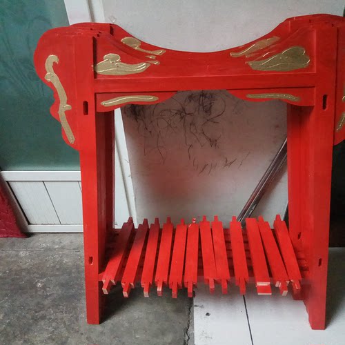 16寸18寸20寸24寸1/1.5/2米铁质木质立式鼓架战鼓大鼓堂鼓架 锣架 - 图1