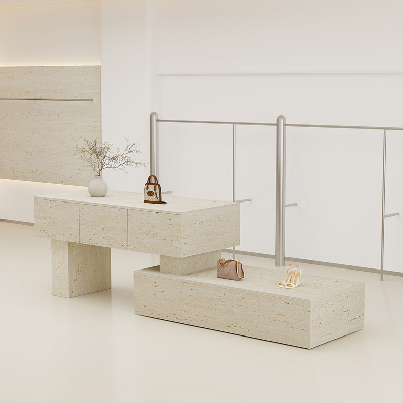 服装店中岛桌简约现代展示桌收银台女装店铺流水台鞋包摆放陈列柜,淘宝优惠券,粉丝福利购,淘宝优惠卷