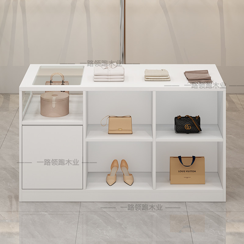 服装店玻璃中岛流水台收银台女装饰品摆件展示桌店铺陈列台储物柜,淘宝优惠券,粉丝福利购,淘宝优惠卷