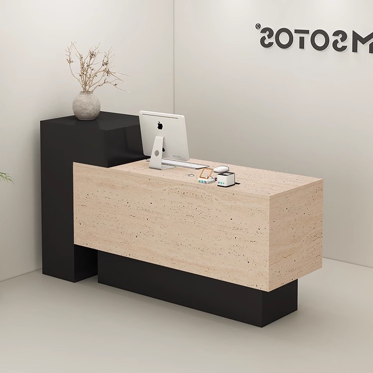 服装店收银台现代简约女装店铺小型吧台桌柜台美甲美发前台接待台 - 图0