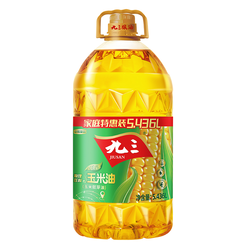 【23年5月产】九三非转基因玉米油5.436L食用油-图0