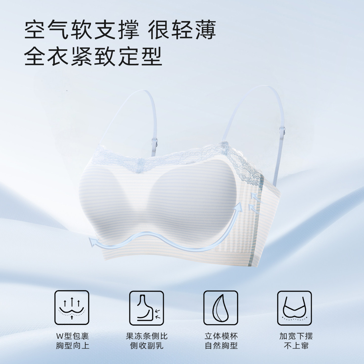 少女文胸发育期高中生内衣初中学生二三阶段青春期定型胸罩薄款夏
