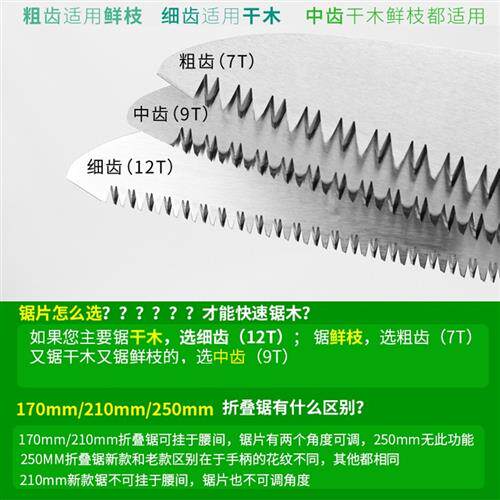 老A锋利手工园林角度可调折叠式园艺锯嫁接锯修剪锯子快速手板锯-图0