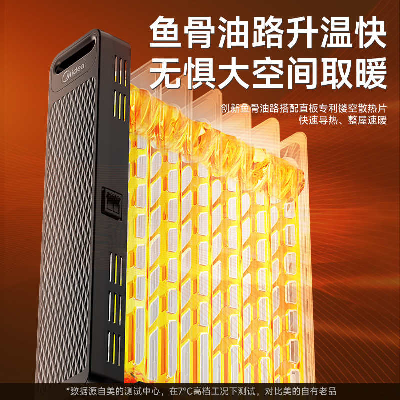 美的取暖器油汀家用电暖气客厅卧室电暖器烘衣暖气片节能2026新款,淘宝优惠券,粉丝福利购,淘宝优惠卷