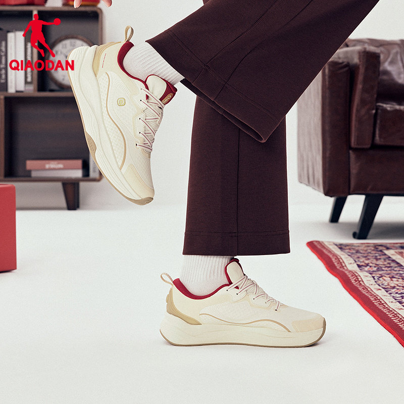 乔丹休闲鞋女运动鞋2026春季新年款红色鞋子厚底增高革面防水女鞋,淘宝优惠券,粉丝福利购,淘宝优惠卷